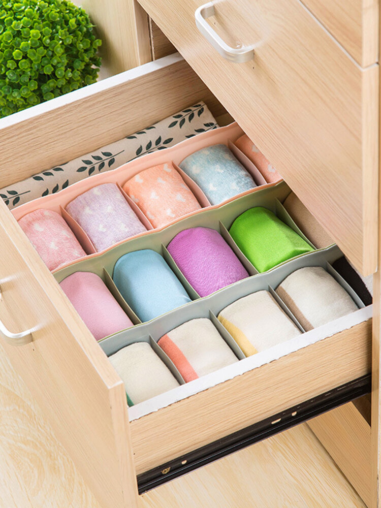 
	Multi-Grid Plastic Drawer Storage Box Home Desktop Socks Underwear Tie Compartment Storage Box