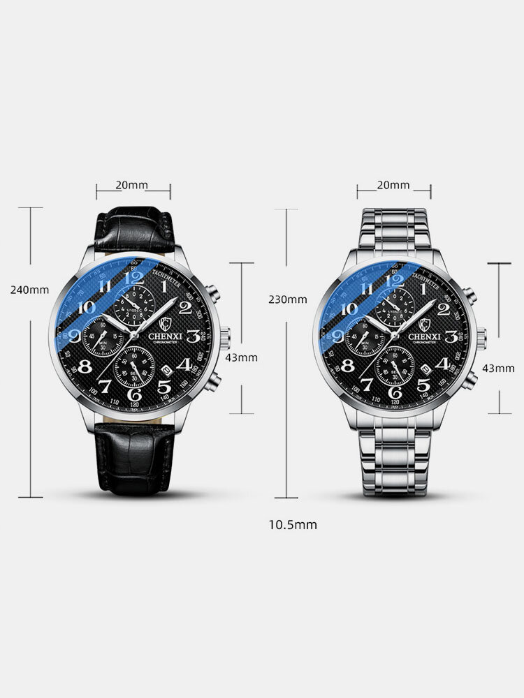 
	Stainless Steel Alloy Mens Luminous Waterproof Business Quartz Watch