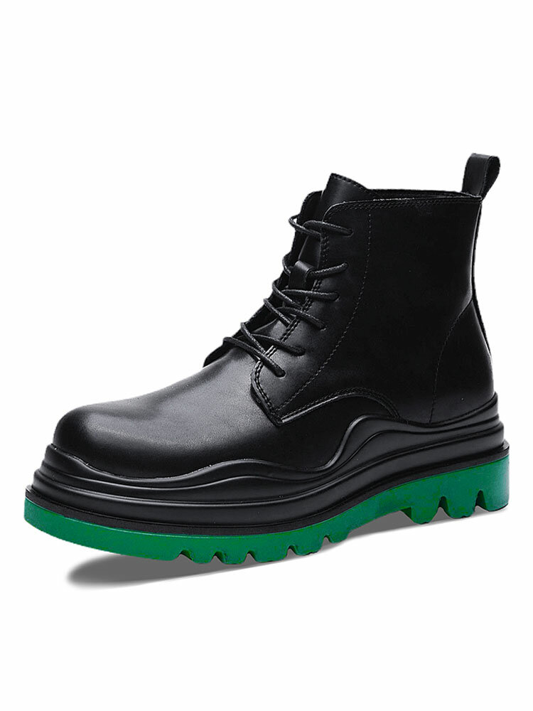 
	Men Stylish Non Slip Lace Up Casual Tooling Ankle Boots