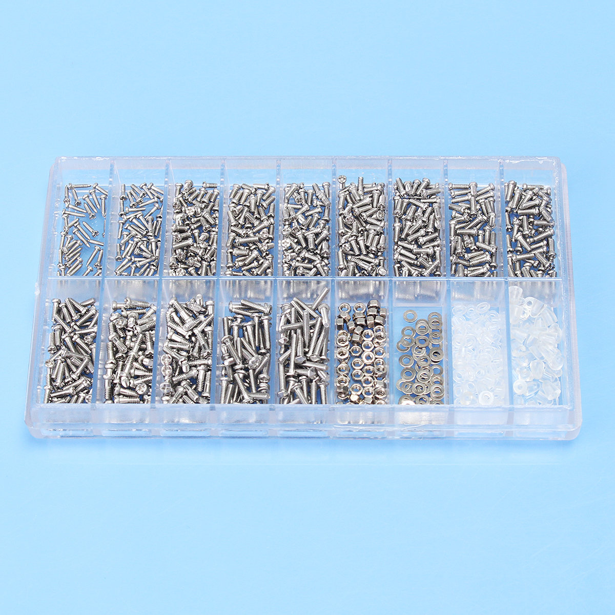 
	1000Pcs Micro Eyeglass Sunglass Spectacles Tiny Screw Nut Set Repair Kit Tools
