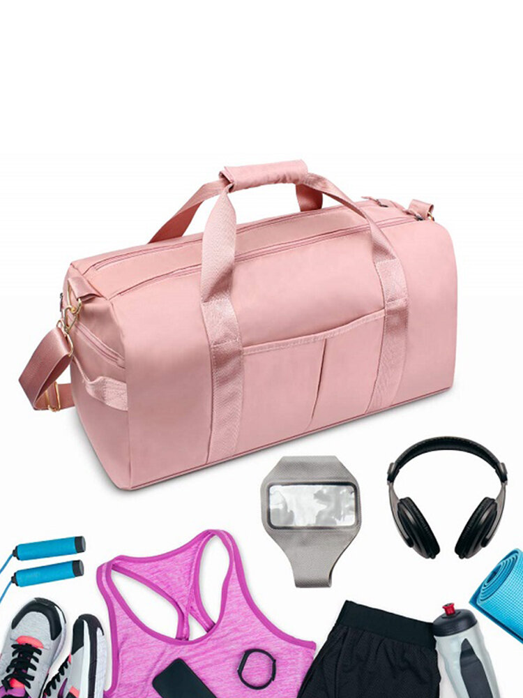 
	Solid Color Memory Cloth Material Waterproof Sports Fitness Storage Bag Portable Travel Storage Bag