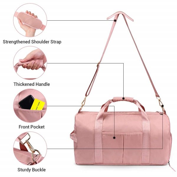 
	Solid Color Memory Cloth Material Waterproof Sports Fitness Storage Bag Portable Travel Storage Bag