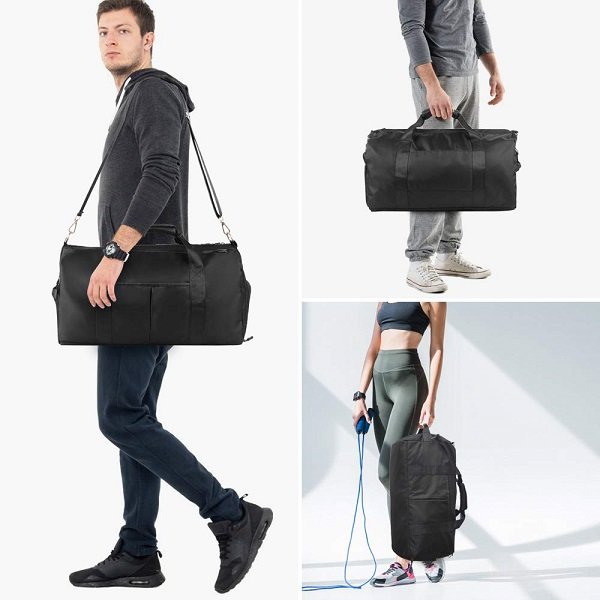 
	Solid Color Memory Cloth Material Waterproof Sports Fitness Storage Bag Portable Travel Storage Bag