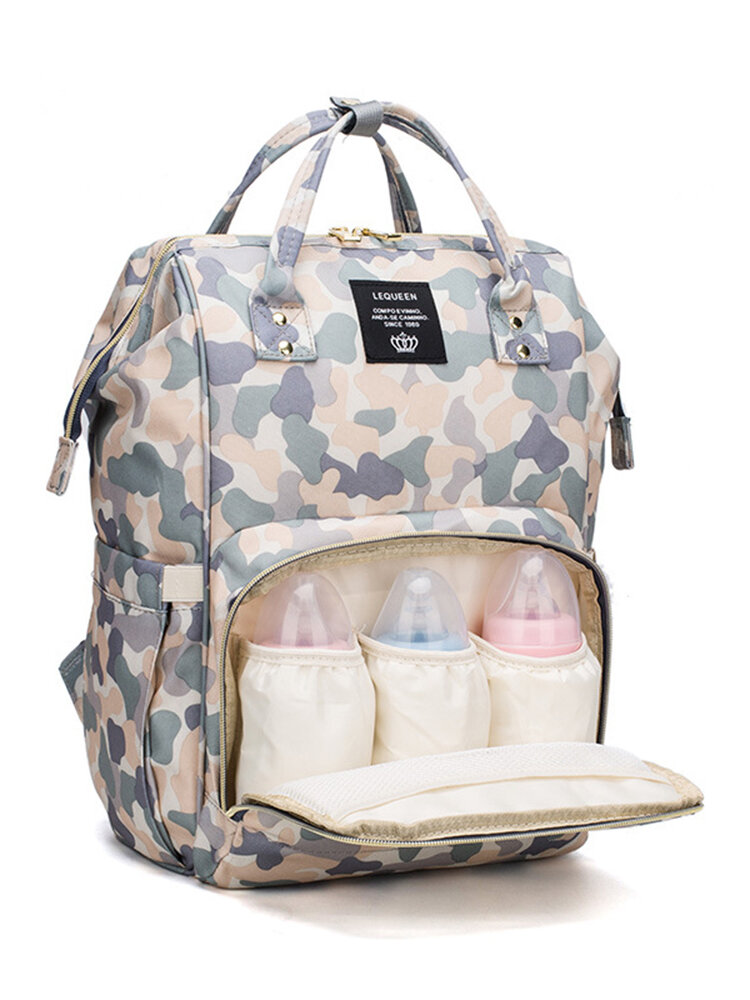 
	Camouflage pattern Baby Diaper Nappy Backpack Large Capacity Waterproof Nappy Mother Organizer
