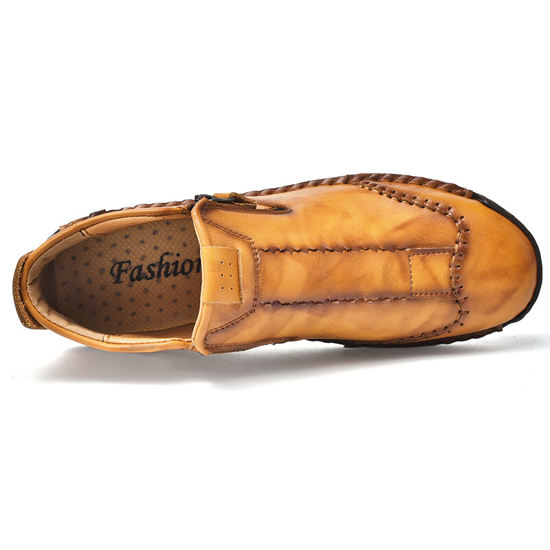 
	Men Stylish Side Zipper Microfiber Leather Soft Ankle Boots