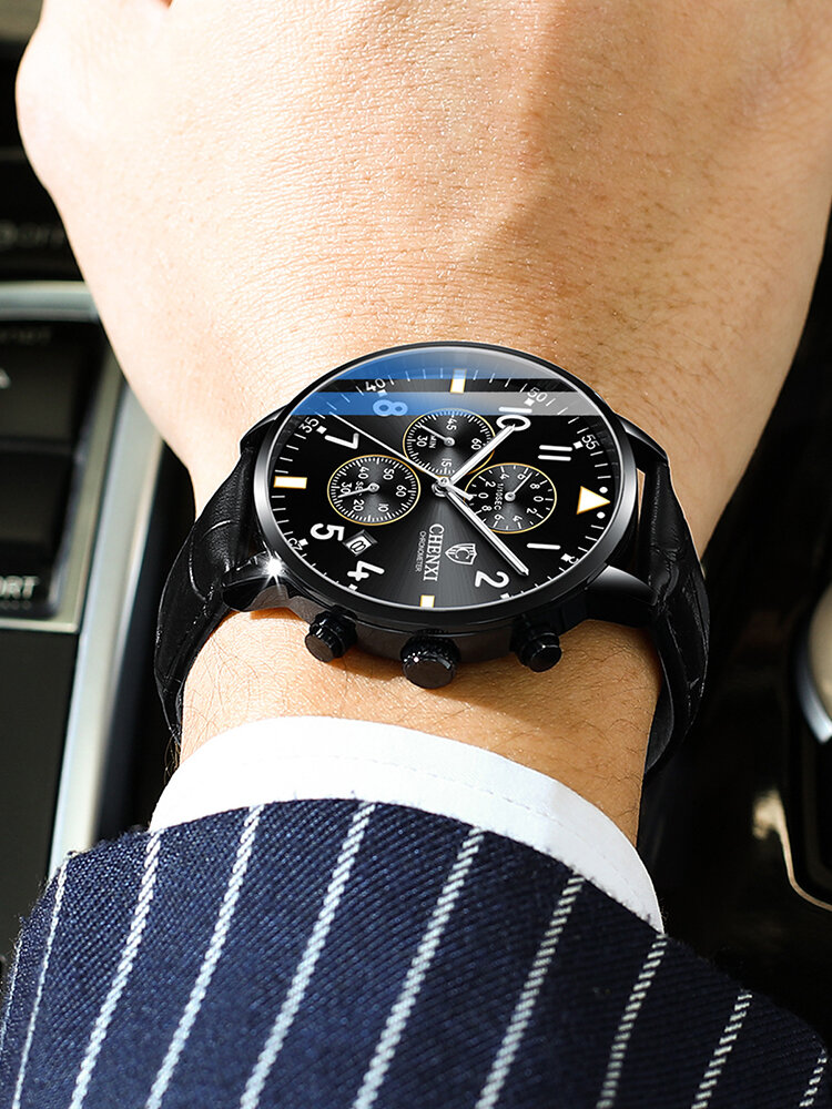 
	Business Full Steel Men Quartz Wristwatch Waterproof Date Clock Men Watch