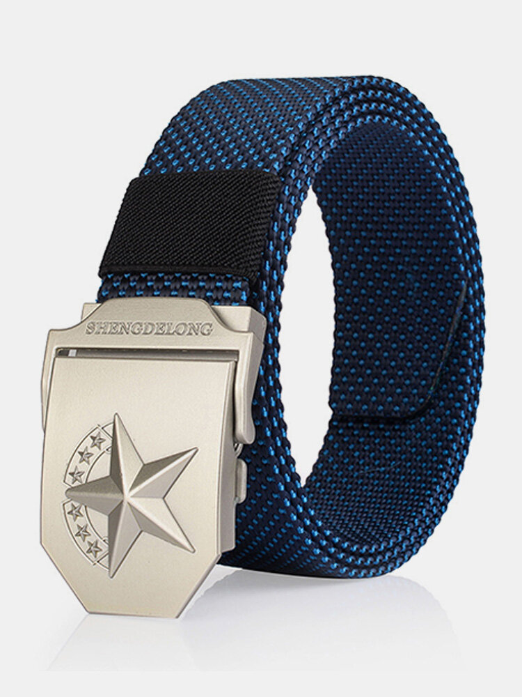 
	125CM Casual Nylon Smooth Buckle Belt Durable Breathable Tactical Canvas Belt For Men