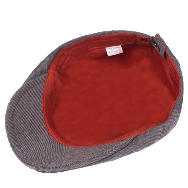 
	Men’s Corduroy Beret Forward Cap Warm Newsboy Hat
