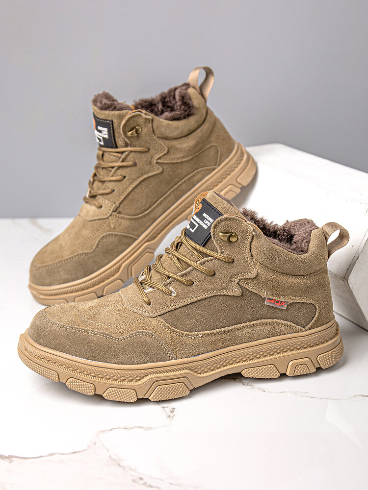 
	Men Suede Warm Lining Anti-smashing Wearable Casual Safety Boots