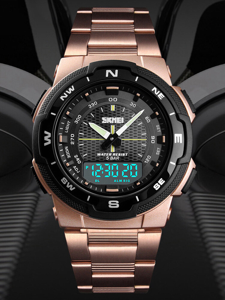 
	Multifunctional Men Business Watch Dual Time Luminous Waterproof Quartz Watches