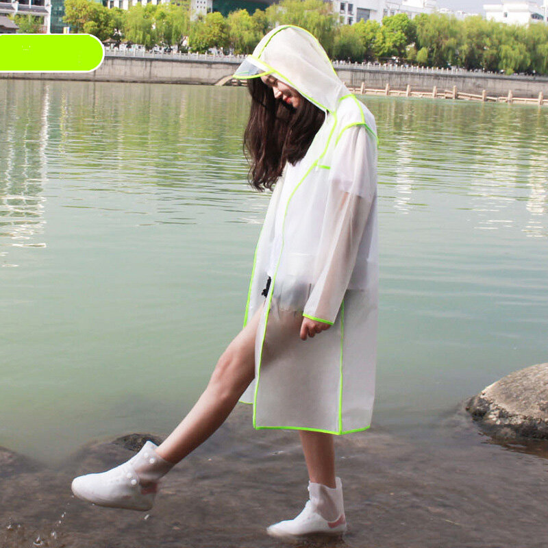 
	Fashion Couple EVA Environmental Raincoat Transparent Outdoor Travel Vattentät Raincoat