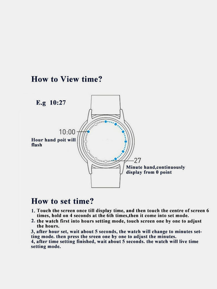 
	Alloy Fashion LED Touch Screen Watch Belt Couple Watch For Men Women