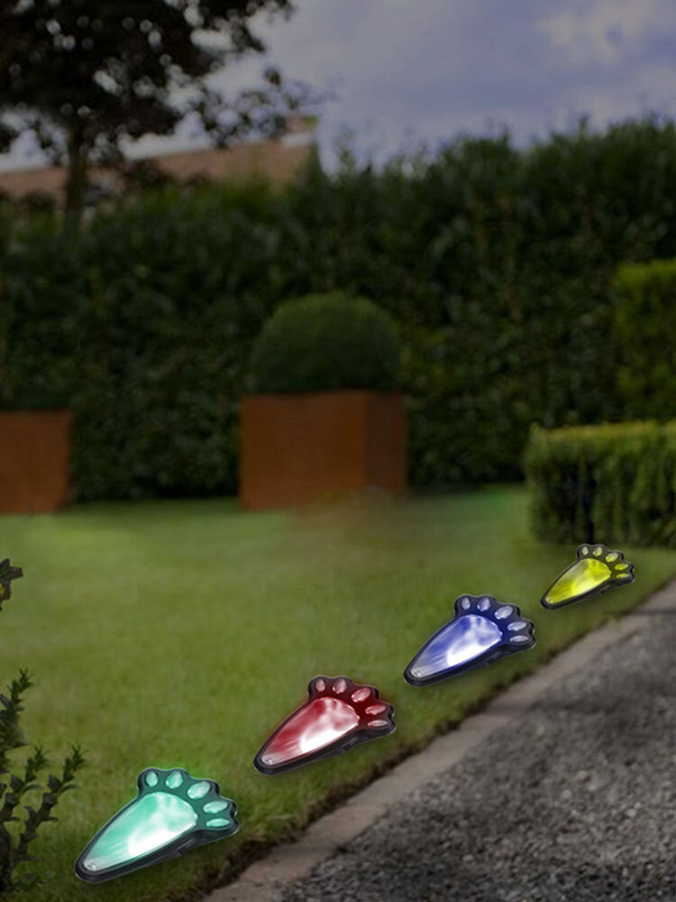
	4 In1 Solar Powered LED Dog Paw Print Lights Garden Outdoor Lawn Yard Path Lamp