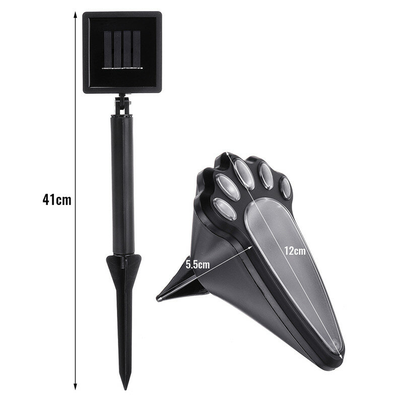 
	4 In1 Solar Powered LED Dog Paw Print Lights Garden Outdoor Lawn Yard Path Lamp