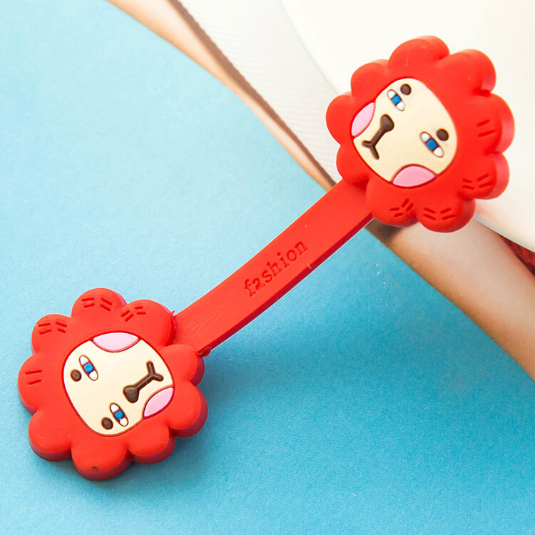 
	2Pcs Cable Earphone Cord Wrap Cartoon Organizer Holder Silicone Rubber USB Tidy Storage Fastener
