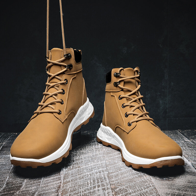 
	Men Outdoor Waterproof Slip Resistant Lace Up Casual Ankle Boots