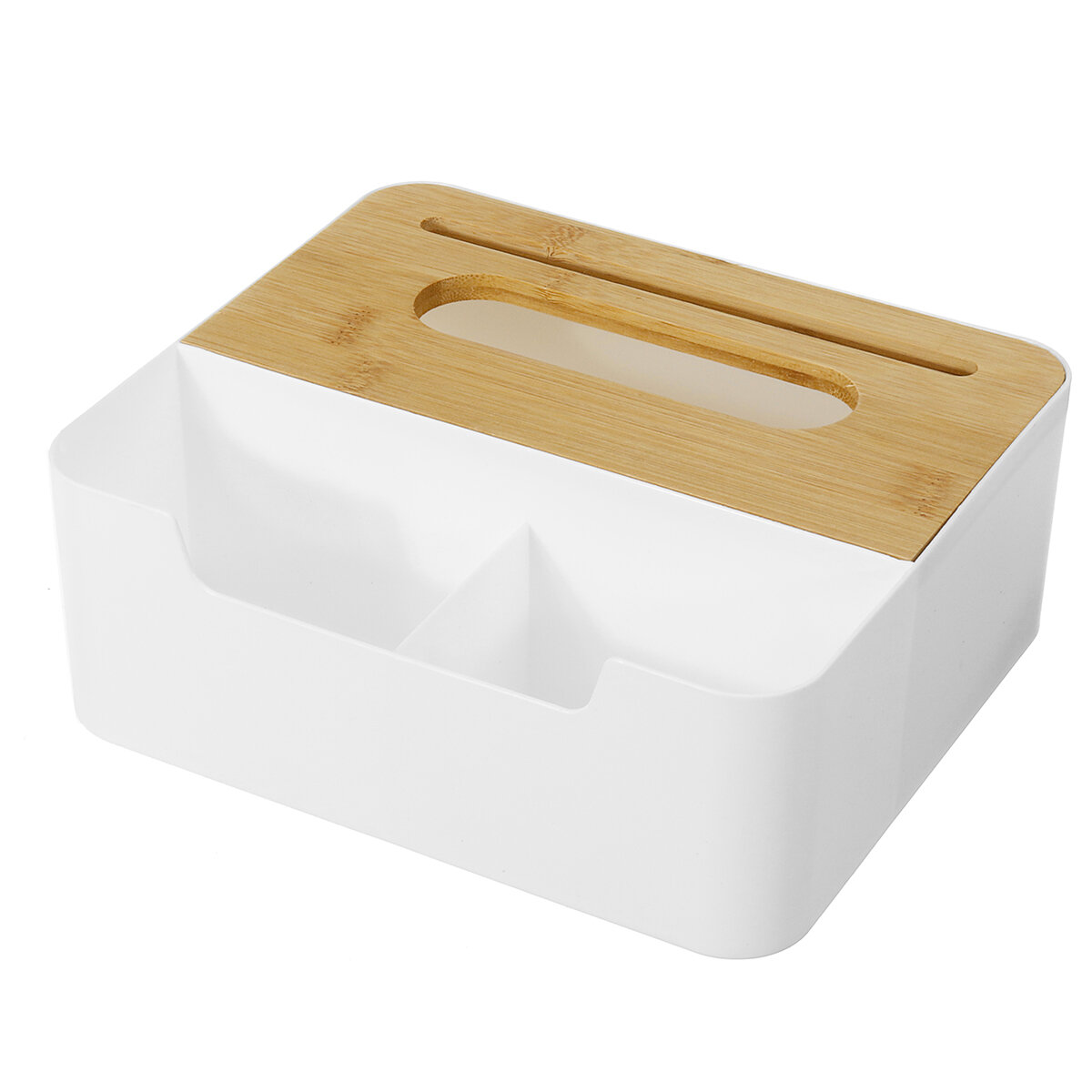 
	Multifunction Pen Pencil Remote Control Wooden Napkin Tissue Box Cover Holder Desk Storage Box Container for Home and Office Use