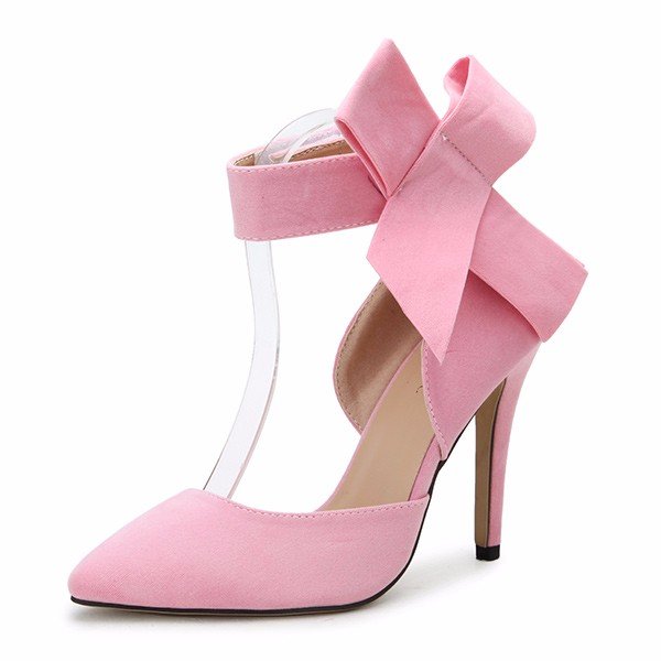 
	Sexy Butterfly Knot Removable Slim Pointed Toe High Heel Pumps