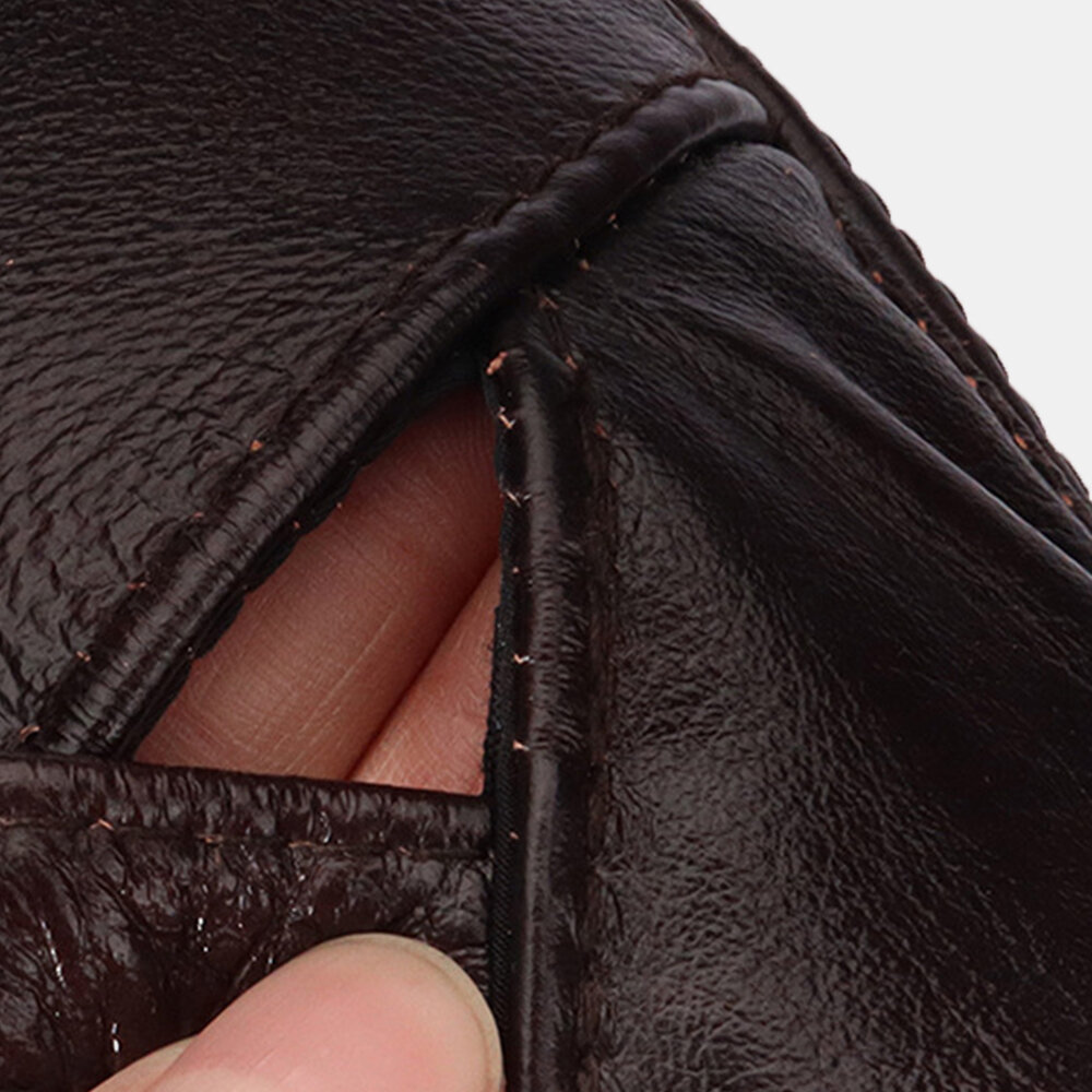 
	Men’s Genuine Leather Top Layer Cowhide Hat Spring And Autumn Single Leather Thin Single Layer Forward Cap