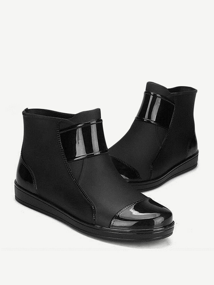 
	Men Waterproof Warm Lined Slip Resistant Soft Comfy Rain Boots