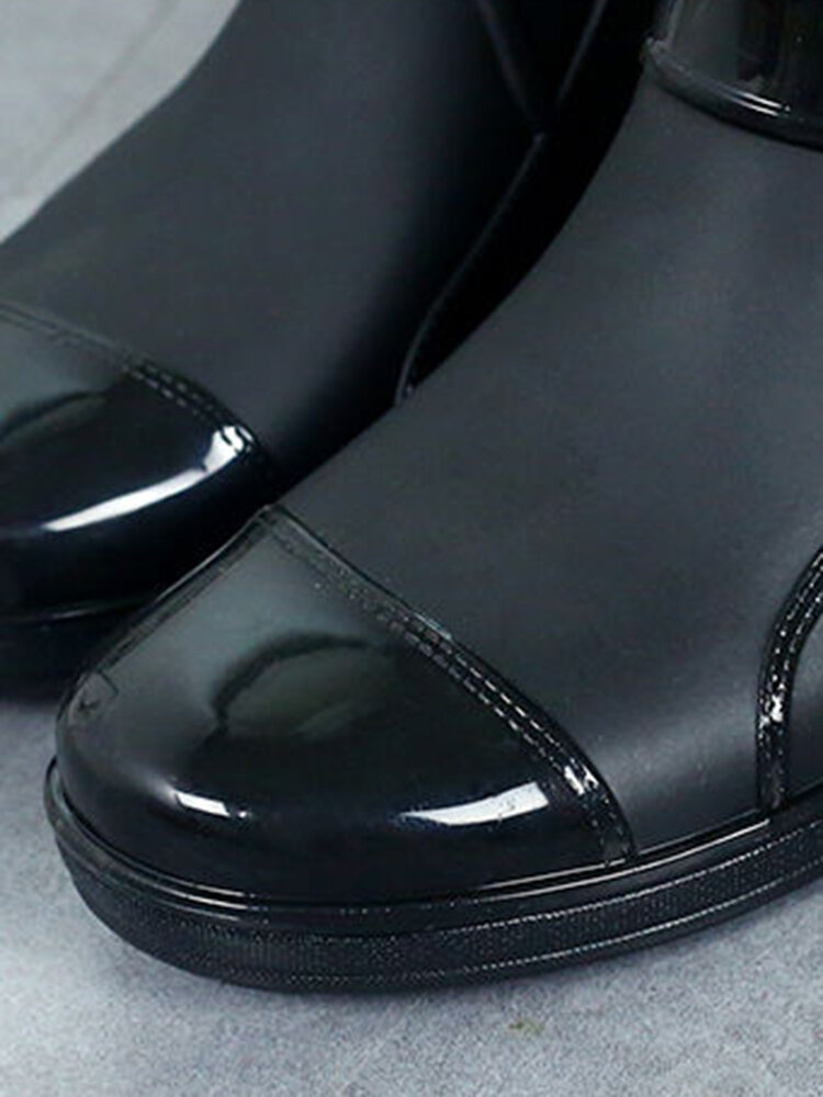 
	Men Waterproof Warm Lined Slip Resistant Soft Comfy Rain Boots