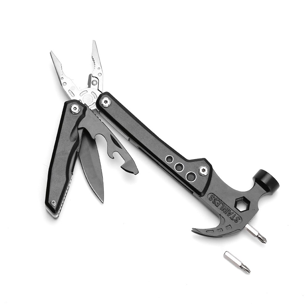 
	Multi-functional Combination Tool EDC Hammer Protable Folding Cutter Wrench Plier Repair Tool