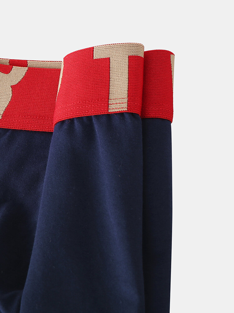 
	Breathable Cotton Solid Color Underwear Sexy Boxer Briefs