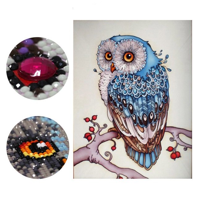 
	DIY Owl Full 5D Diamond Painting Wall Art Hanging Painting Gift Home Decor