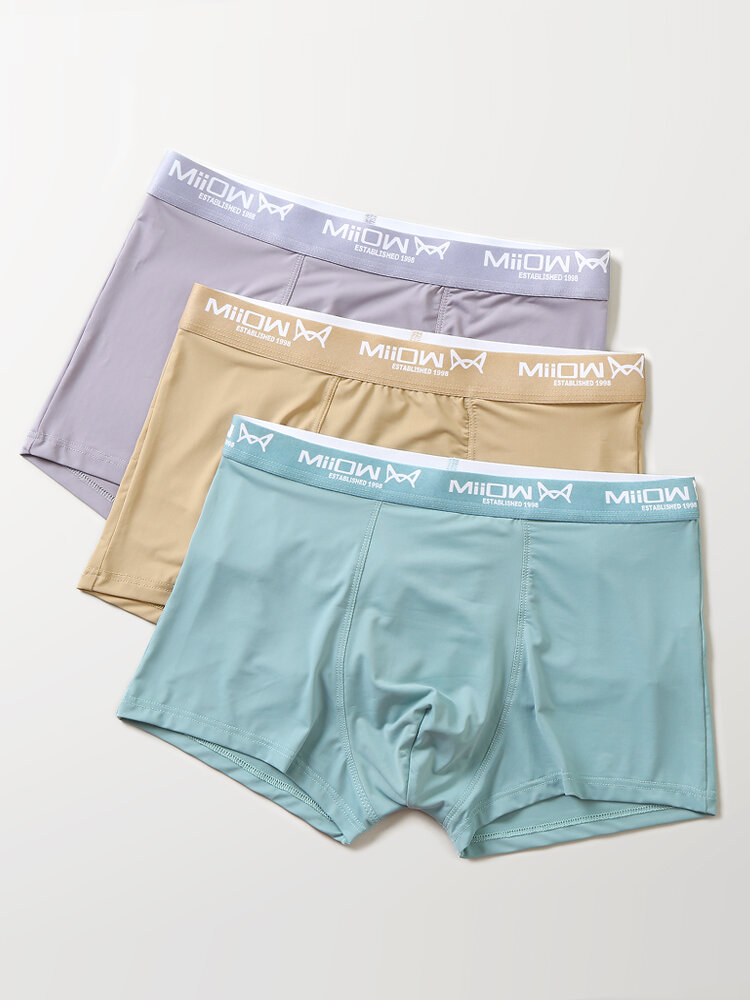 
	Multi-Packs Ice Silk Graphene Antibacterial Underpants Breathable Boxer Briefs With Pouch