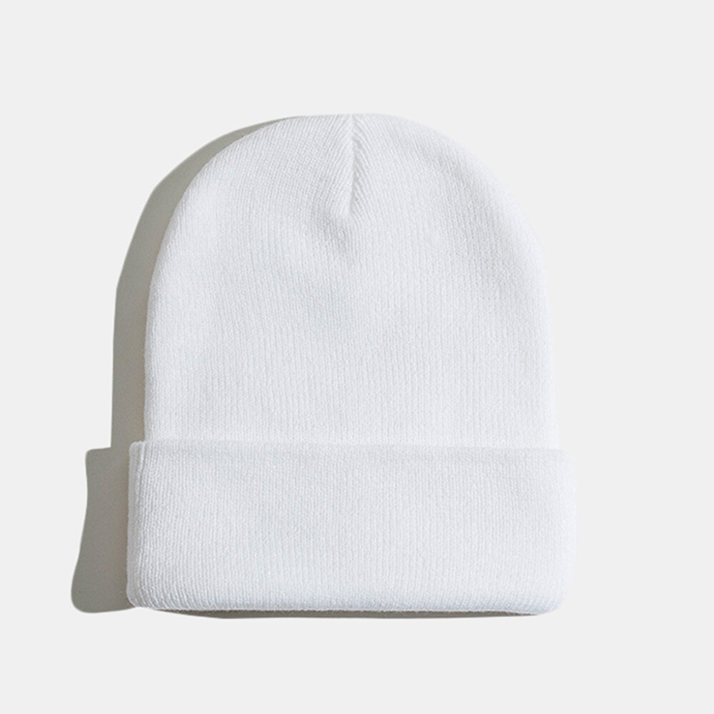 
	Unisex Solid Color Knitted Wool Hat Skull Cap Beanie Caps