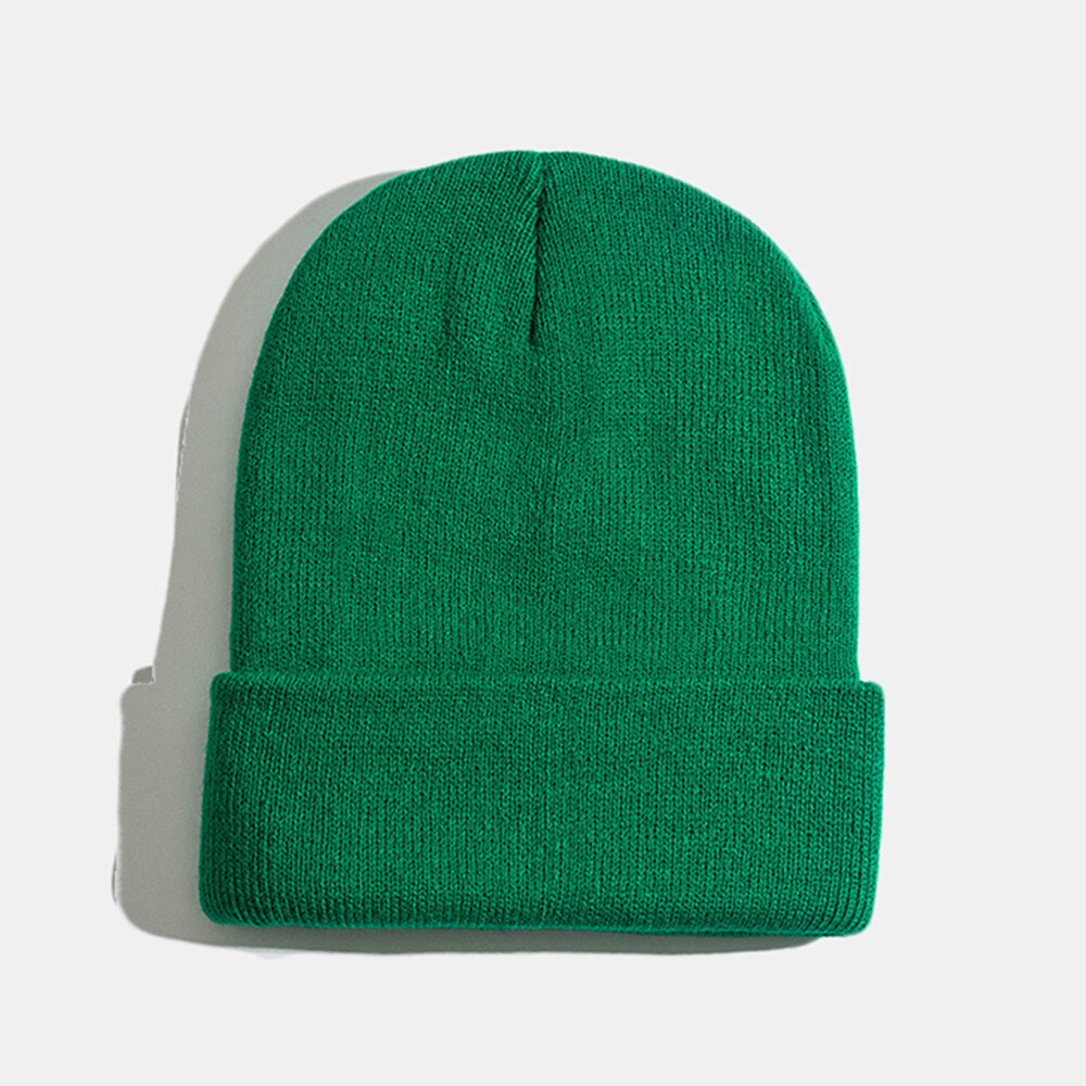 
	Unisex Solid Color Knitted Wool Hat Skull Cap Beanie Caps