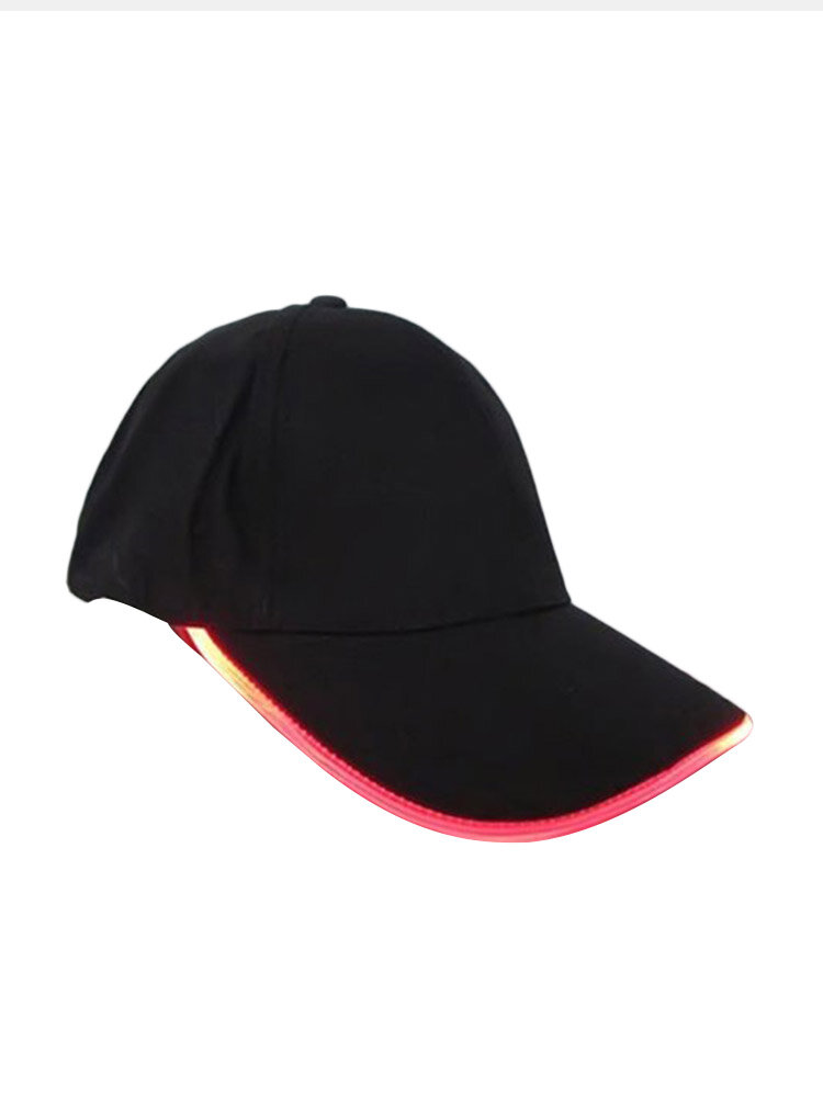 
	Unisex New Punk Style LED Light Baseball Hat Luminous Cap Fashion Snapback Hat Fiber Optic Hat