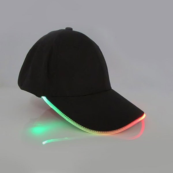
	Unisex New Punk Style LED Light Baseball Hat Luminous Cap Fashion Snapback Hat Fiber Optic Hat