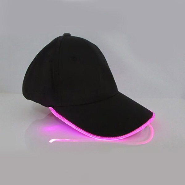 
	Unisex New Punk Style LED Light Baseball Hat Luminous Cap Fashion Snapback Hat Fiber Optic Hat