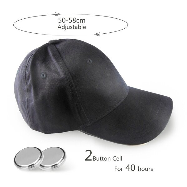 
	Unisex New Punk Style LED Light Baseball Hat Luminous Cap Fashion Snapback Hat Fiber Optic Hat