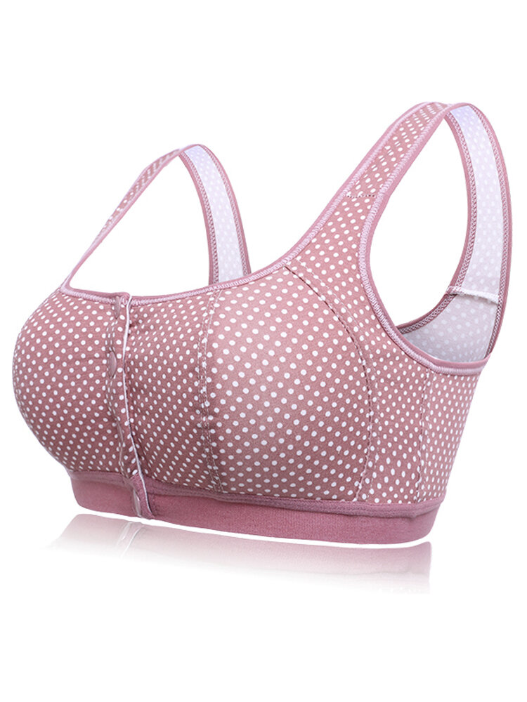 
	Cotton Wireless Front Button Seniority Young Girl Vest Comfy Bras