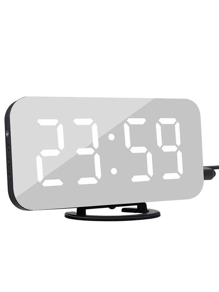 
	Creative Alarm Clock LED Display Electronic Snooze Digital Backlight Mute Mirror