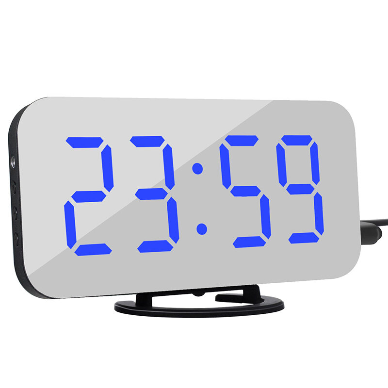
	Creative Alarm Clock LED Display Electronic Snooze Digital Backlight Mute Mirror