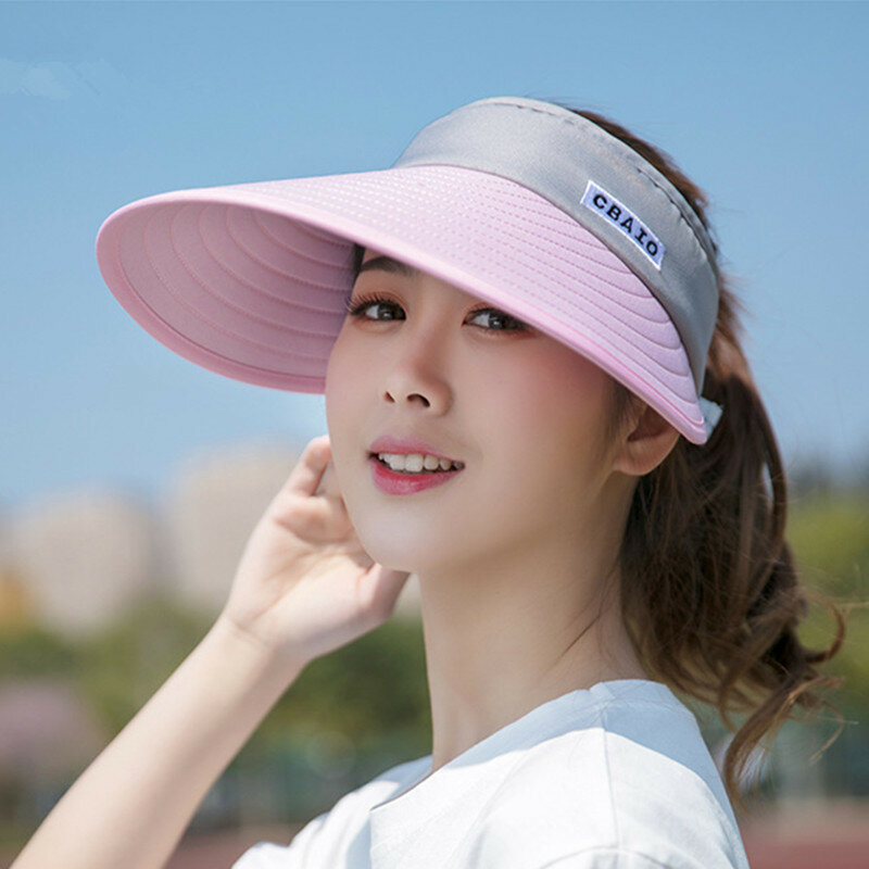 
	Women Foldable Sunshade Anti-ultraviolet Cover Empty Top Hat