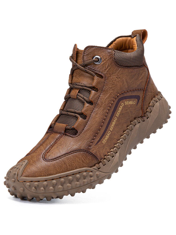 
	Menico Men Hand Stitching Outdoor Rubber Toe Cap Work Style Ankle Boots