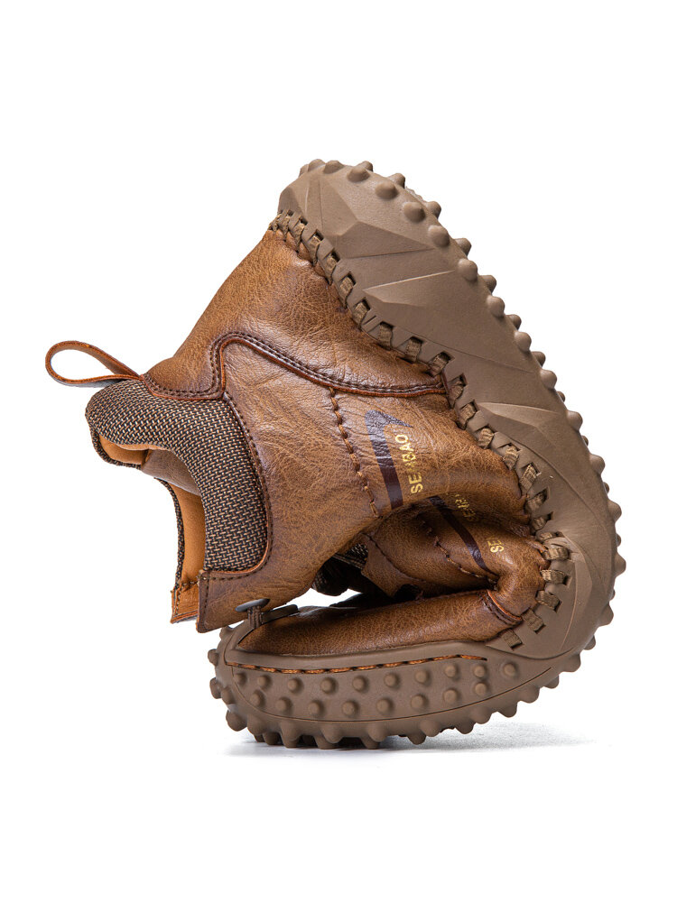 
	Menico Men Hand Stitching Outdoor Rubber Toe Cap Work Style Ankle Boots