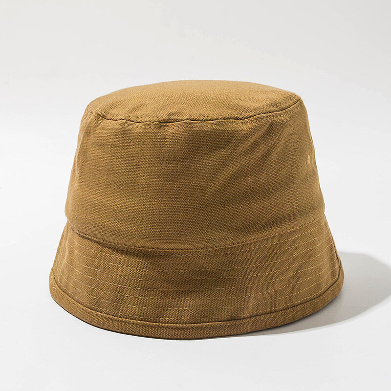 
	Unisex Solid Color Cotton Hat Bucket Hats