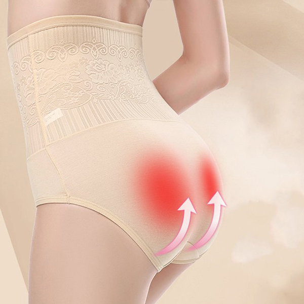 
	Plus Size Cotton High Waisted Seamless Tummy Control Panties