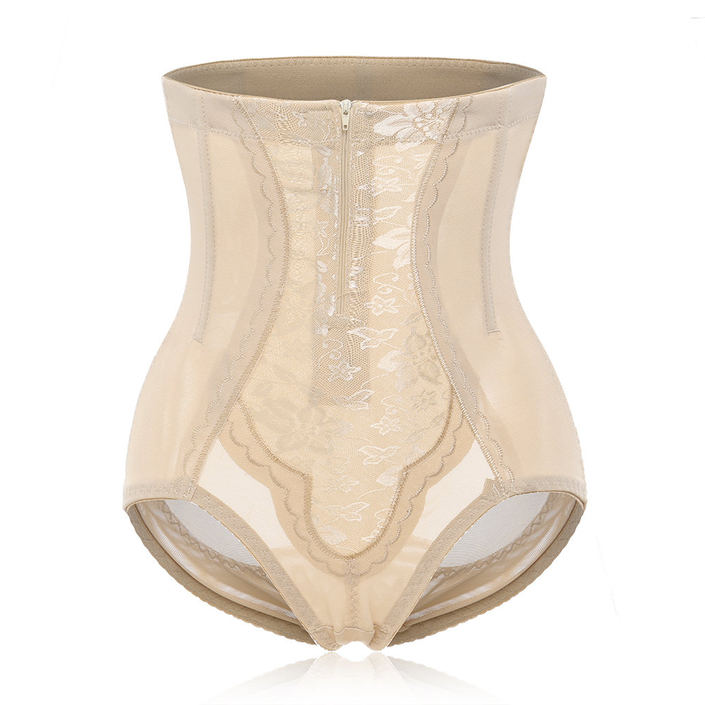 
	Plus Size Front Zipper High Waist Belly Control Shapewear