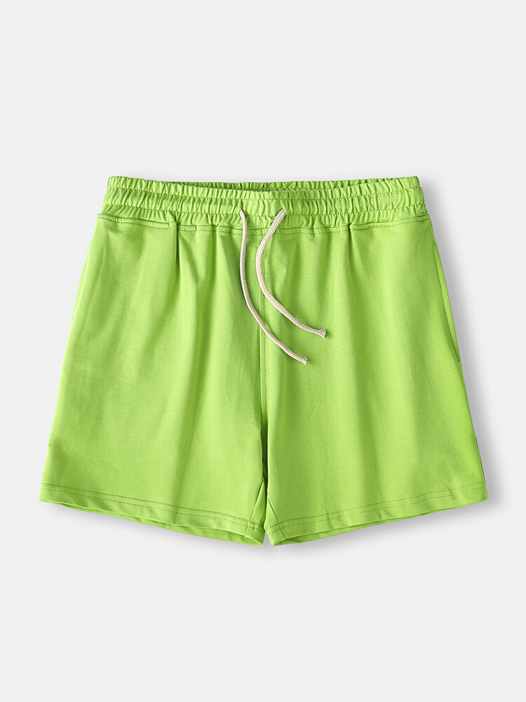 
	Mens 5 Colors Solid Color Home Boxer Shorts Middle Waist Breathable Athletic Shorts