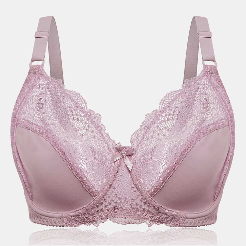 
	Plus Size Push Up Lightly Line Lace Patchwork Bras