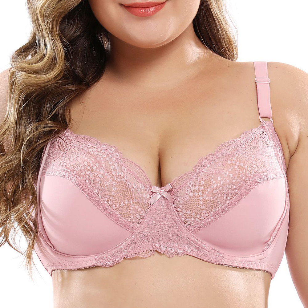 
	Plus Size Push Up Lightly Line Lace Patchwork Bras