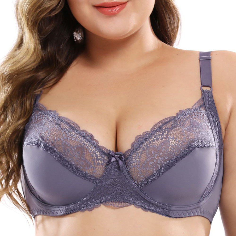 
	Plus Size Push Up Lightly Line Lace Patchwork Bras