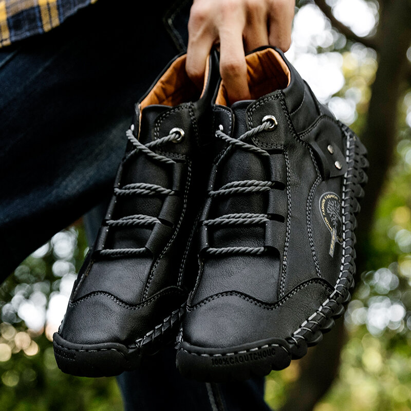 
	Men Hand Stitching Slip-Resistant Breathable Soft Shoes