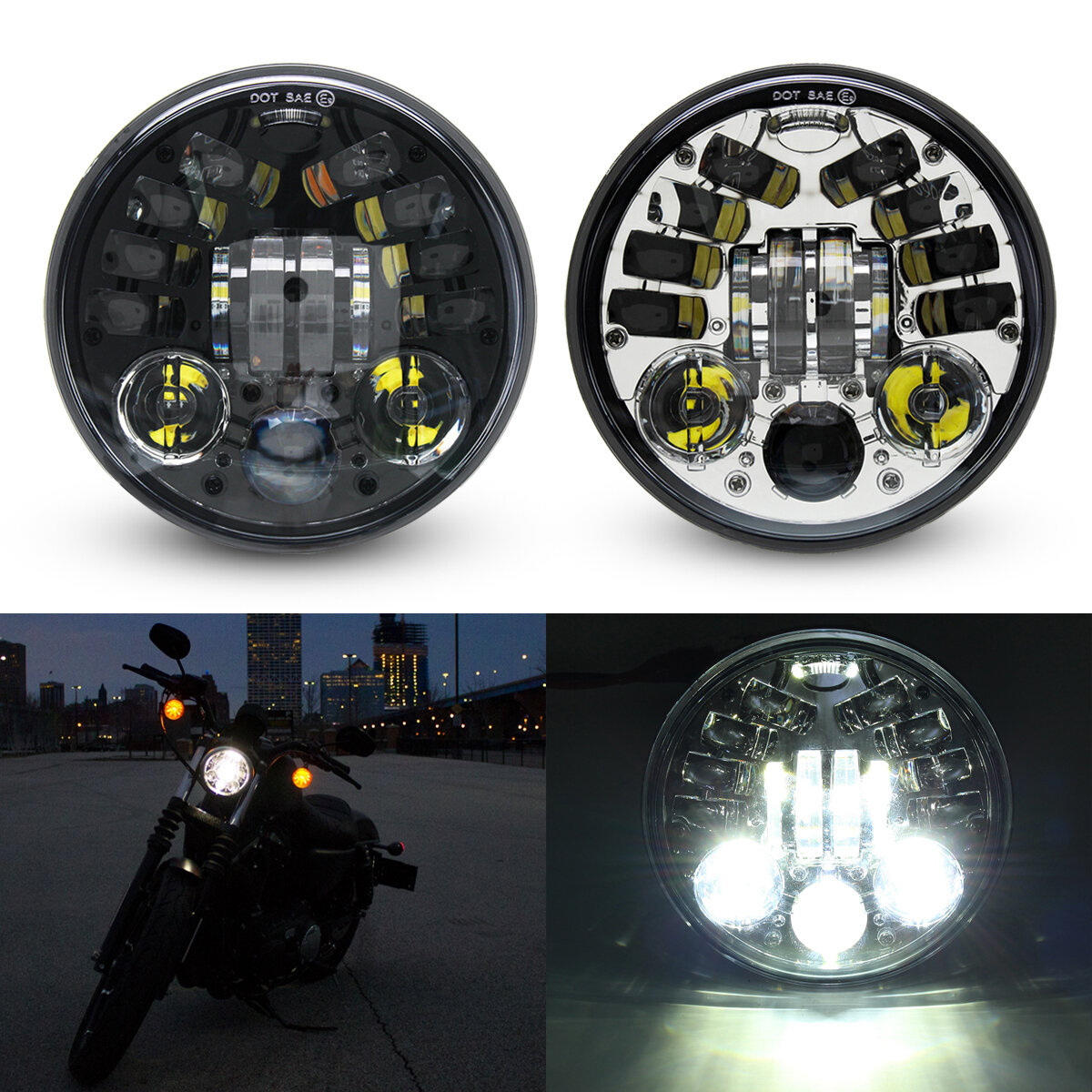 
	5.75&rdquo; 70w Led Headlight Projector For Harley Davidson Dyna Breakout Fatboy